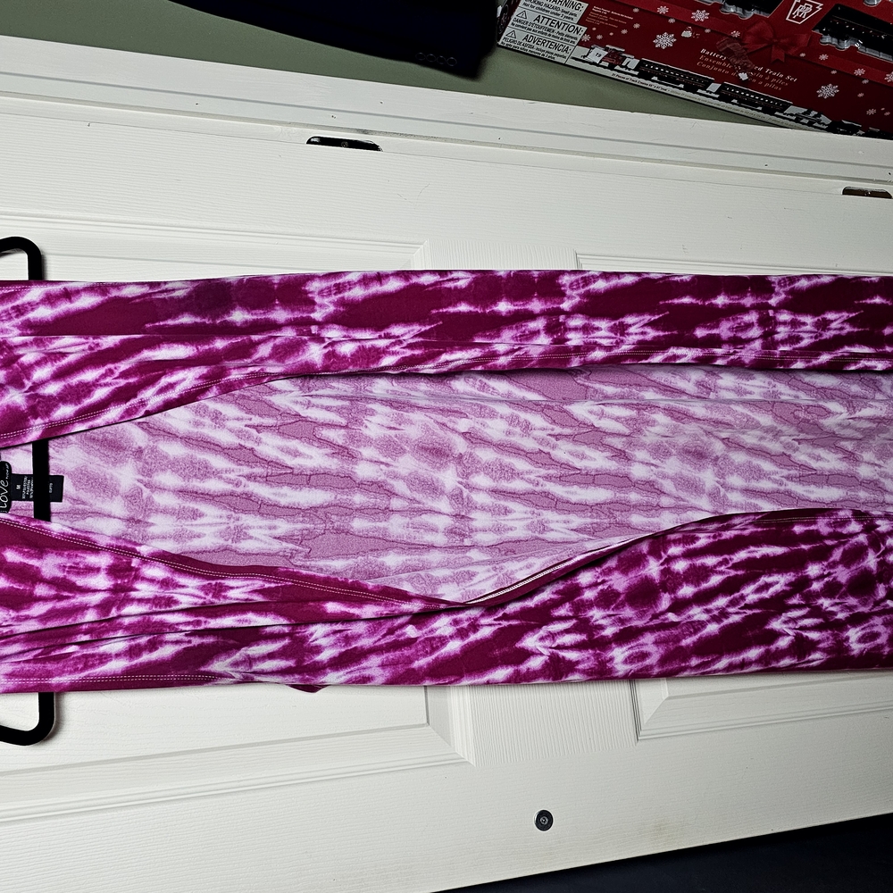 Purple Tie-Dye Open Cardigan